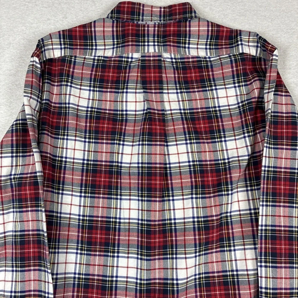 Polo Ralph Lauren Mens Classic Fit Tartan Plaid Button Down Medium Flesh Pony